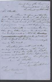Document - ANCIENT ORDER OF FORESTERS NO. 3770 COLLECTION: CORRESPONDENCE
