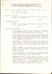Document - NOTES ON: MEETING OF THE BENDIGO BICENTENNIAL COMMUNITY CONSULTATIVE COMMITTEE: MAY 1987, 11/05/1987