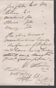 Document - ANCIENT ORDER OF FORESTERS NO. 3770 COLLECTION: CORRESPONDENCE