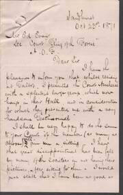 Document - ANCIENT ORDER OF FORESTERS NO. 3770 COLLECTION: CORRESPONDENCE
