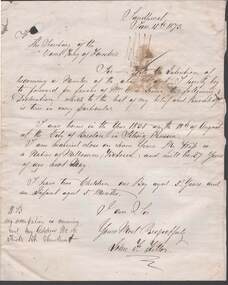 Document - ANCIENT ORDER OF FORESTERS NO. 3770 COLLECTION: CORRESPONDENCE