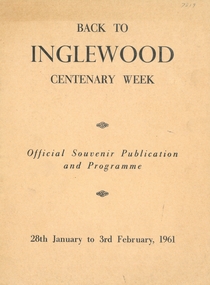 Book - BACK TO INGLEWOOD CENTENARY WEEK