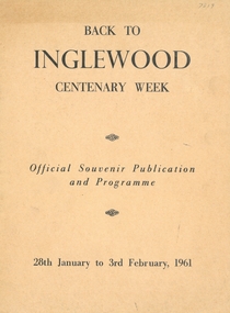 Book - BACK TO INGLEWOOD CENTENARY WEEK