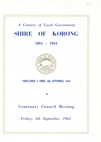 Book - SHIRE OF KORONG