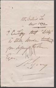 Document - ANCIENT ORDER OF FORESTERS NO. 3770 COLLECTION: CORRESPONDENCE