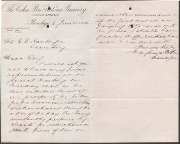 Document - COHN BROTHERS COLLECTION: 1984 HANDWRITTEN NOTE
