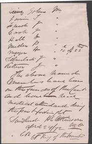 Document - ANCIENT ORDER OF FORESTERS NO. 3770 COLLECTION: CORRESPONDENCE