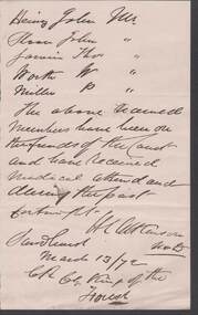Document - ANCIENT ORDER OF FORESTERS NO. 3770 COLLECTION: CORRESPONDENCE