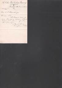 Document - COHN BROTHERS COLLECTION: 1894 HANDWRITTEN NOTE