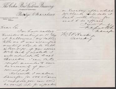 Document - COHN BROTHERS COLLECTION: 1894 HANDWRITTEN LETTER