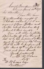 Document - ANCIENT ORDER OF FORESTERS NO. 3770 COLLECTION: CORRESPONDENCE