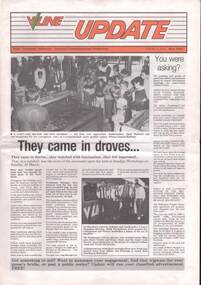 Newspaper - RAILWAYS COLLECTION: NEWSPAPER V/LINE UPDATE 1987, 1987