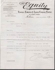 Document - COHN BROTHERS COLLECTION: 1895 LETTER