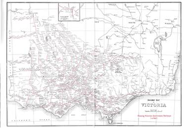 Map - RAILWAYS COLLECTION: 1946  RAILWAY MAP OF VICTORIA AUSTRALIA, 1946