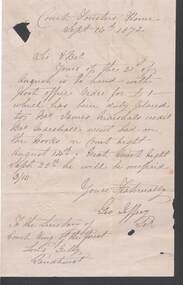 Document - ANCIENT ORDER OF FORESTERS NO. 3770 COLLECTION: CORRESPONDENCE