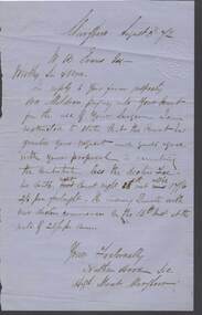Document - ANCIENT ORDER OF FORESTERS NO. 3770 COLLECTION: CORRESPONDENCE