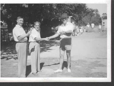 Photograph - RAILWAYS COLLECTION:  TWO MEN SHAKING HANDS