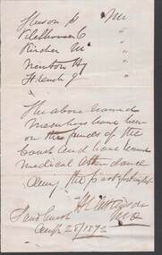 Document - ANCIENT ORDER OF FORESTERS NO. 3770 COLLECTION: CORRESPONDENCE