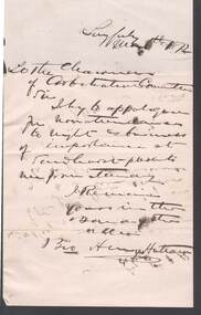 Document - ANCIENT ORDER OF FORESTERS NO. 3770 COLLECTION: CORRESPONDENCE