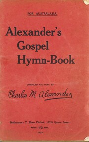 Book - ALEXANDERS GOSPEL HYMN BOOK, 1907