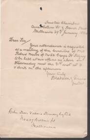 Document - COHN BROTHERS COLLECTION: 1894 HANDWRITTEN NOTE