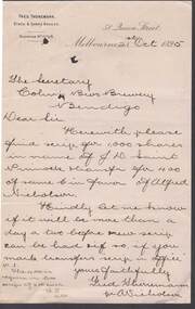 Document - COHN BROTHERS COLLECTION: 1895 LETTER