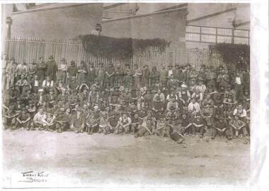 Photograph - RAILWAYS COLLECTION:  GROUP OF WORKERS BY VINCENT KELLY BENDIGO