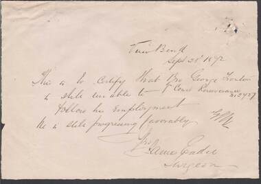 Document - ANCIENT ORDER OF FORESTERS NO. 3770 COLLECTION: CORRESPONDENCE