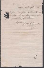 Document - ANCIENT ORDER OF FORESTERS NO. 3770 COLLECTION: CORRESPONDENCE