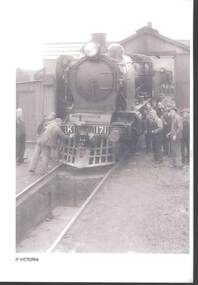 Photograph - RAILWAYS COLLECTION: BLACK AND WHITE PHOTO OF K CLASS STEAM TRAIN NUMBER 171