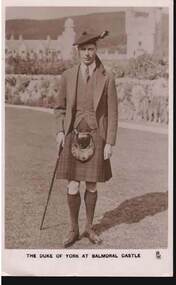 Postcard - DUKE OF YORK AT BALMORAL CASTLE