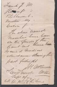 Document - ANCIENT ORDER OF FORESTERS NO. 3770 COLLECTION: CORRESPONDENCE