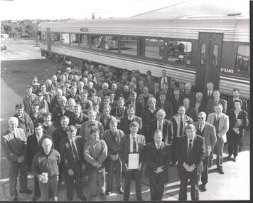 Photograph - RAILWAY COLLECTION BLACK AND WHITE PHOTO OF A V LINE TRAIN