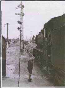 Photograph - RAILWAY COLLECTION: C22 AT CASTLEMAINE ON A DOWN BENDIGO GOODS, 1948