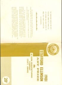 Document - EAGLEHAWK DAHILA & ARTS FESTIVAL ART & CRAFT, March, 1981