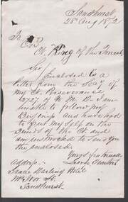 Document - ANCIENT ORDER OF FORESTERS NO. 3770 COLLECTION: CORRESPONDENCE