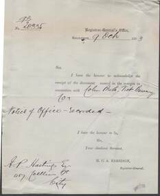 Document - COHN BROTHERS COLLECTION: 1893 LETTER