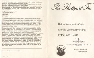 Document - THE STUTTGART TRIO, MUSIC ADVANCEMENT SOCIETY BENDIGO