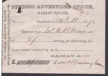 Document - ANCIENT ORDER OF FORESTERS NO. 3770 COLLECTION: RECEIPT