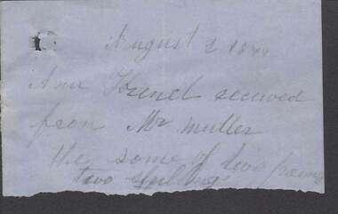 Document - ANCIENT ORDER OF FORESTERS NO. 3770 COLLECTION: MEMO