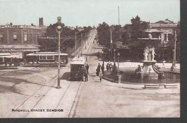 Postcard - MITCHELL STREET, BENDIGO