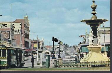 Postcard - ALEXANDRA FOUNTAIN LOOKING SOUTH TO MITCHELL STREET