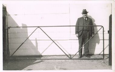 Photograph - ABBOTT COLLECTION:  FARM GATE AND MAN