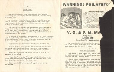 Document - GOLDEN CITY PHILATELIST, ST. PAUL'S GUIDE HALL, 1974