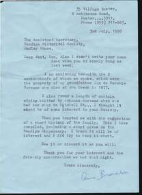 Ephemera - ANNE BRONSDON COLLECTION: LENGTH OF CURTAIN EDGING, 3rd July, 1990