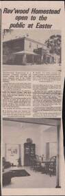 Newspaper - NEWSPAPER ARTICLE: RAV'WOOD HOMESTEAD OPEN TO THE PUBLIC AT EASTER
