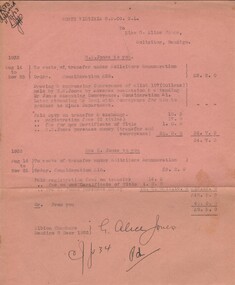 Document - MISS G ALICE JONES COLLECTION: ACCOUNT