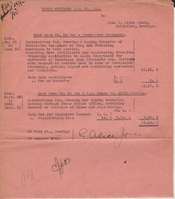 Document - MISS G ALICE JONES COLLECTION: ACCOUNT