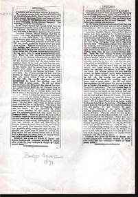 Document - PHOTOCOPY OF AN ARTICLE: BENJAMIN TRIPP KILLED BY FALLING DOWN A SHAFT