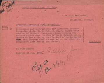 Document - MISS G ALICE JONES COLLECTION: ACCOUNT